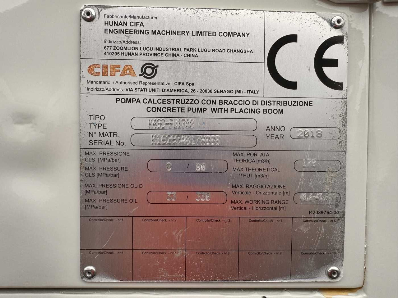 مضخة خرسانة MAN TGS 41.460 8x4 BB Cifa K49 Classic 2x Funk: صور 12