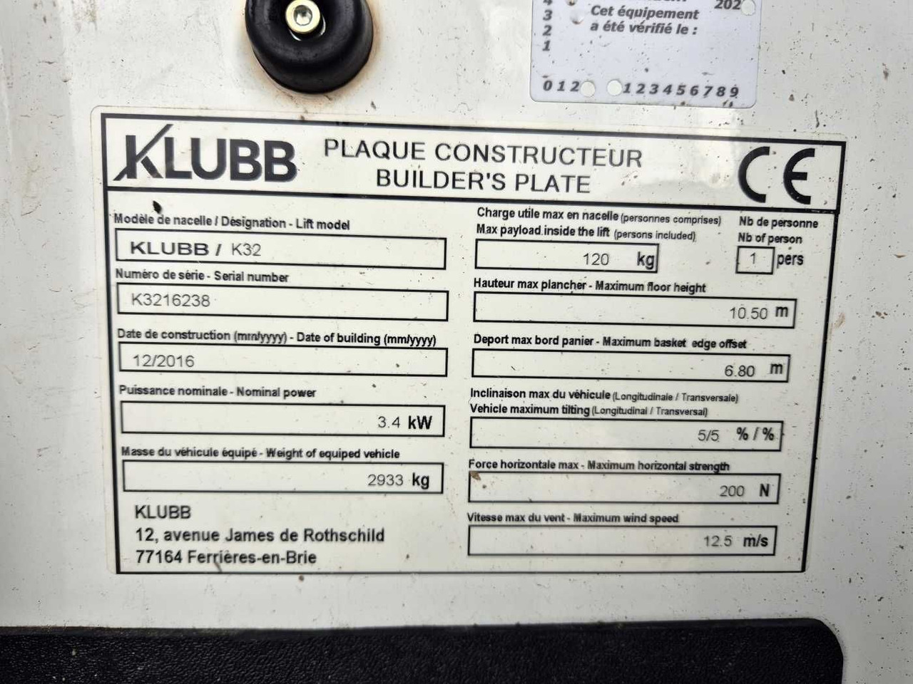 مصاعد الازدهار محمولة على شاحنة Opel Movano 2.3 CDTI  /KLUBB K32, 12,5m: صور 12