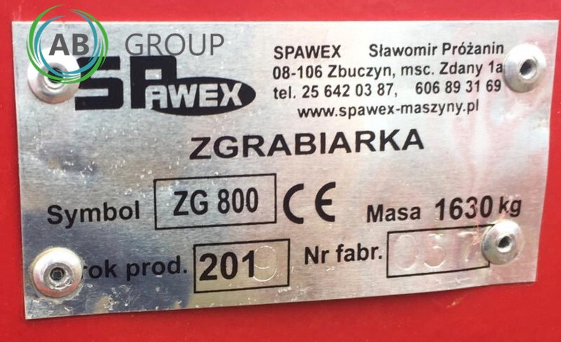 Spawex KREISELSCHWADER TAJFUN ZG-800 / ROTORY RAKE - لمّامَة القش: صور 2 Spawex KREISELSCHWADER TAJFUN ZG-800 / ROTORY RAKE - لمّامَة القش: صور 2