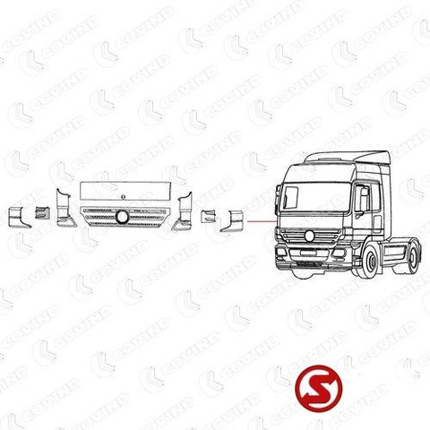 Mercedes-Benz Windgeleider middenstuk actros mp2 rechts - الديناميكا الهوائية / المفسدين - شاحنة: صور 2 Mercedes-Benz Windgeleider middenstuk actros mp2 rechts - الديناميكا الهوائية / المفسدين - شاحنة: صور 2