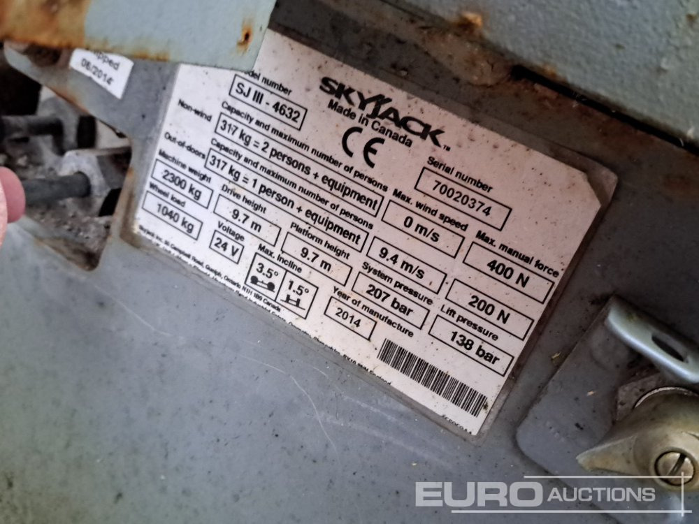 منصات هيدروليكية متنقلة 2014 SkyJack SJ4632: صور 19 منصات هيدروليكية متنقلة 2014 SkyJack SJ4632: صور 19