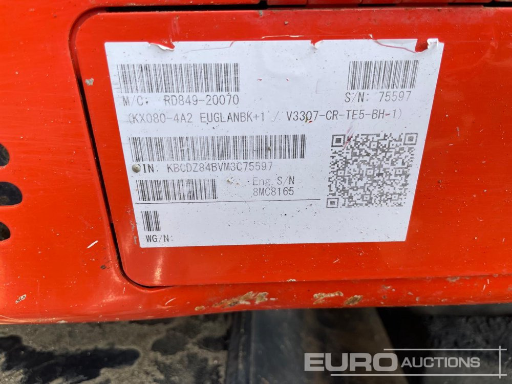 2021 Kubota KX080-4A2 - حفارة مصغرة: صور 5 2021 Kubota KX080-4A2 - حفارة مصغرة: صور 5