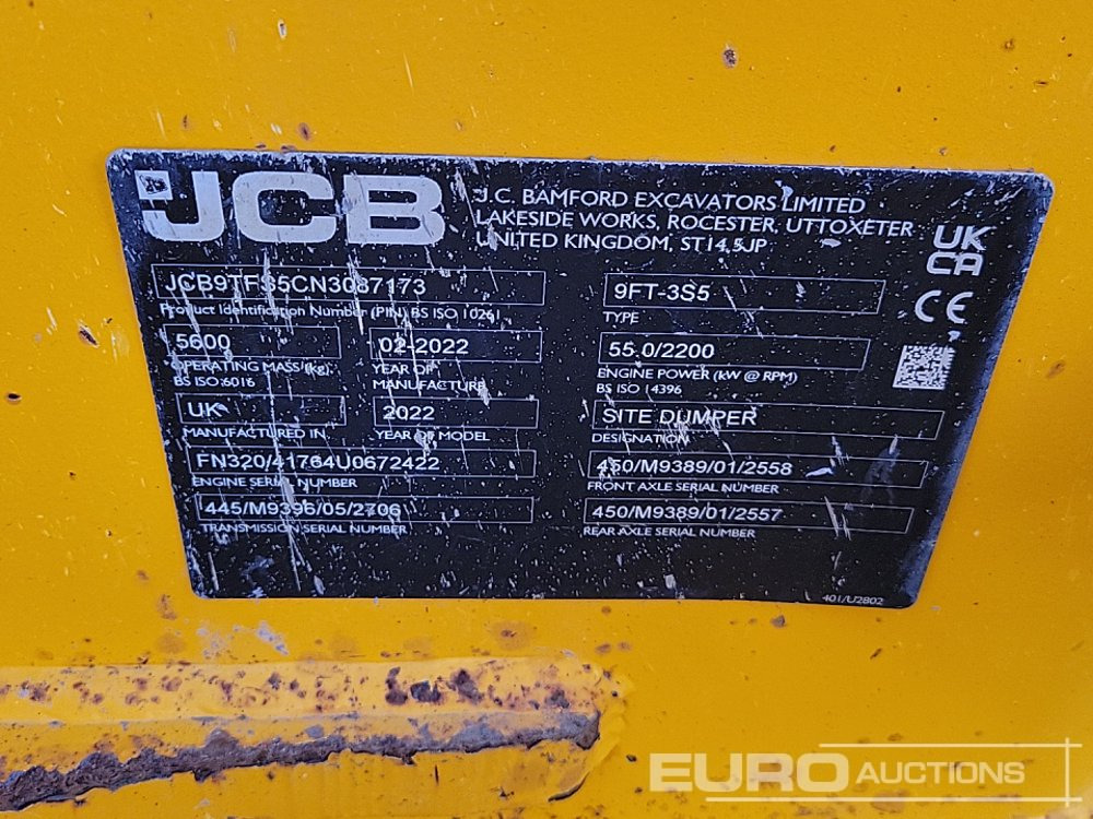 شاحنة قلابة صغيرة 2022 JCB 9FT-3S5: صور 47