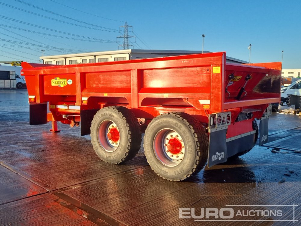 2024 Herbst Twin Axle Sprung Draw Bar 14 Ton Dump Trailer, Air Brakes, Hydraulic Tailgate - المقطورة الزراعية: صور 3 2024 Herbst Twin Axle Sprung Draw Bar 14 Ton Dump Trailer, Air Brakes, Hydraulic Tailgate - المقطورة الزراعية: صور 3