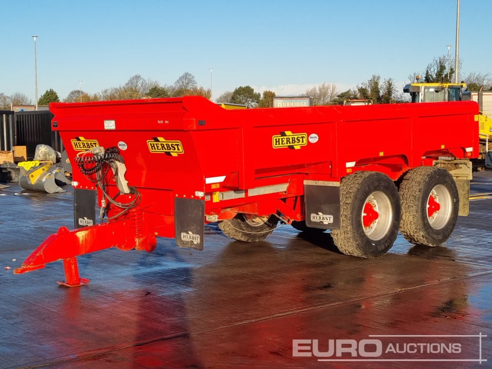 2024 Herbst Twin Axle Sprung Draw Bar 14 Ton Dump Trailer, Air Brakes, Hydraulic Tailgate - المقطورة الزراعية: صور 1 2024 Herbst Twin Axle Sprung Draw Bar 14 Ton Dump Trailer, Air Brakes, Hydraulic Tailgate - المقطورة الزراعية: صور 1