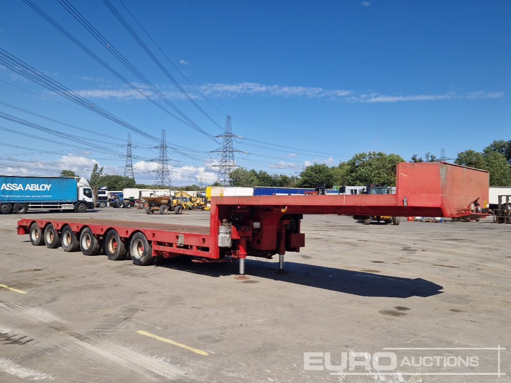 عربة مسطحة منخفضة نصف مقطورة ES-GE 6 Axle Step Frame Extendable Low Loader Trailer, 4 Axle Steer, Air Brakes, Auto Lube: صور 7