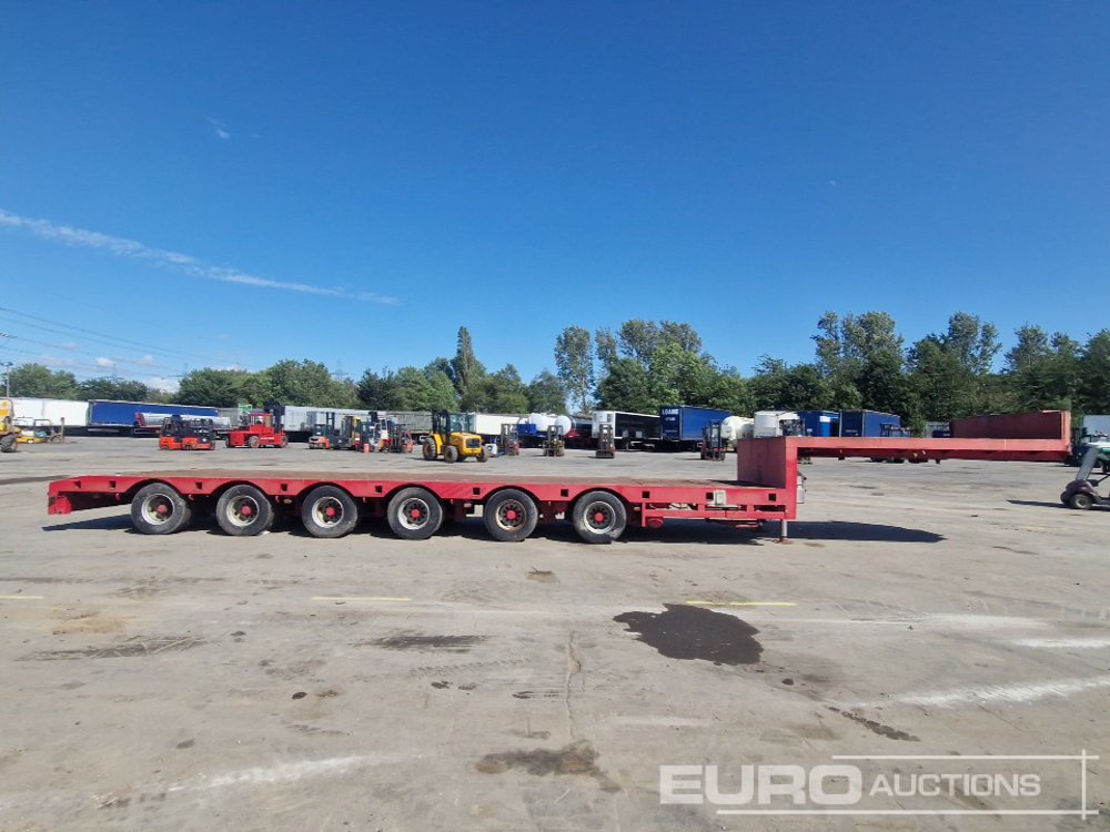 عربة مسطحة منخفضة نصف مقطورة ES-GE 6 Axle Step Frame Extendable Low Loader Trailer, 4 Axle Steer, Air Brakes, Auto Lube: صور 6