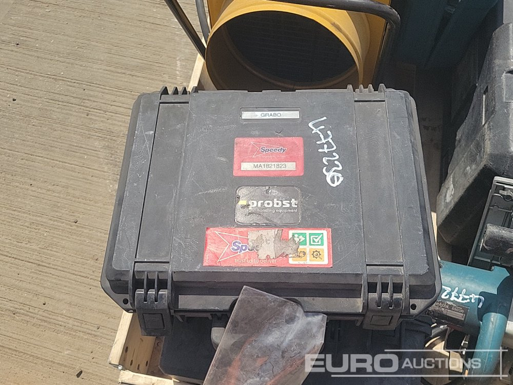 معدات البناء Probst FXAH120 Cordless Vacuum Lift (3 of), Makita 110 Volt Circular Saw, Makita Cordless Resipricating Saw, 415 Volt Masters Space Heater, 110 Volt Milwaukee Hammer Drill: صور 17