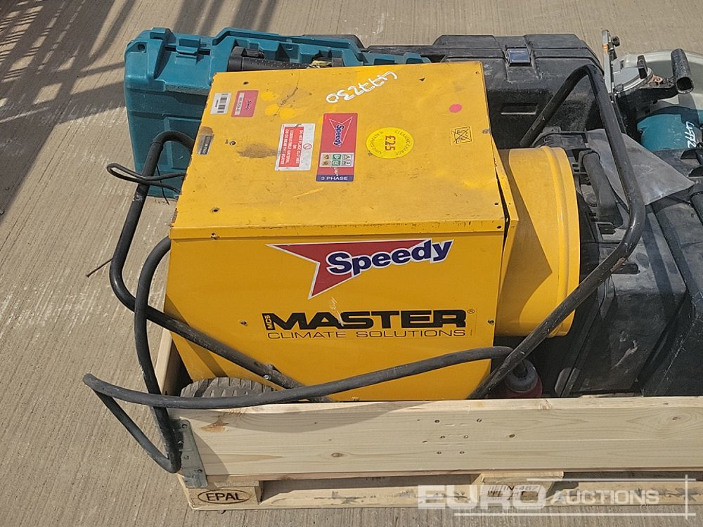 معدات البناء Probst FXAH120 Cordless Vacuum Lift (3 of), Makita 110 Volt Circular Saw, Makita Cordless Resipricating Saw, 415 Volt Masters Space Heater, 110 Volt Milwaukee Hammer Drill: صور 22