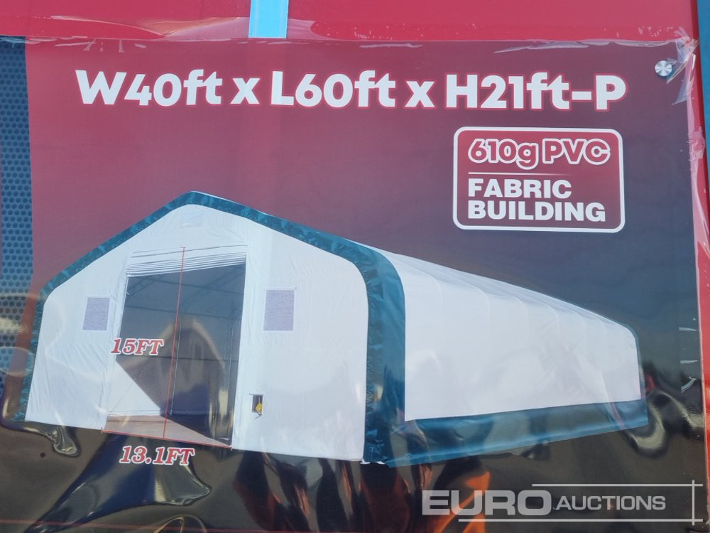 Unused 2025 40' x 60' x 21' PVC Peak Storage Shelter - البيت الحاوية: صور 1 Unused 2025 40' x 60' x 21' PVC Peak Storage Shelter - البيت الحاوية: صور 1