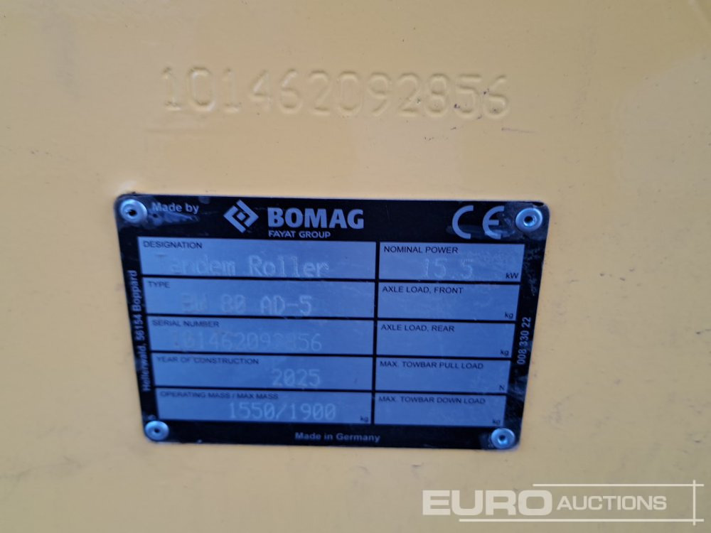 مدحلة Unused 2025 Bomag BW80AD-5: صور 42 مدحلة Unused 2025 Bomag BW80AD-5: صور 42