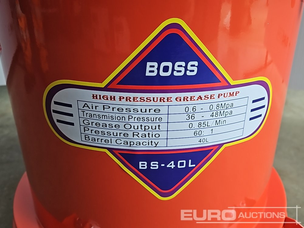 معدات الورش Unused Boss BS-40L 40 Ltr Pneumatic High Pressure Grease Pump: صور 13