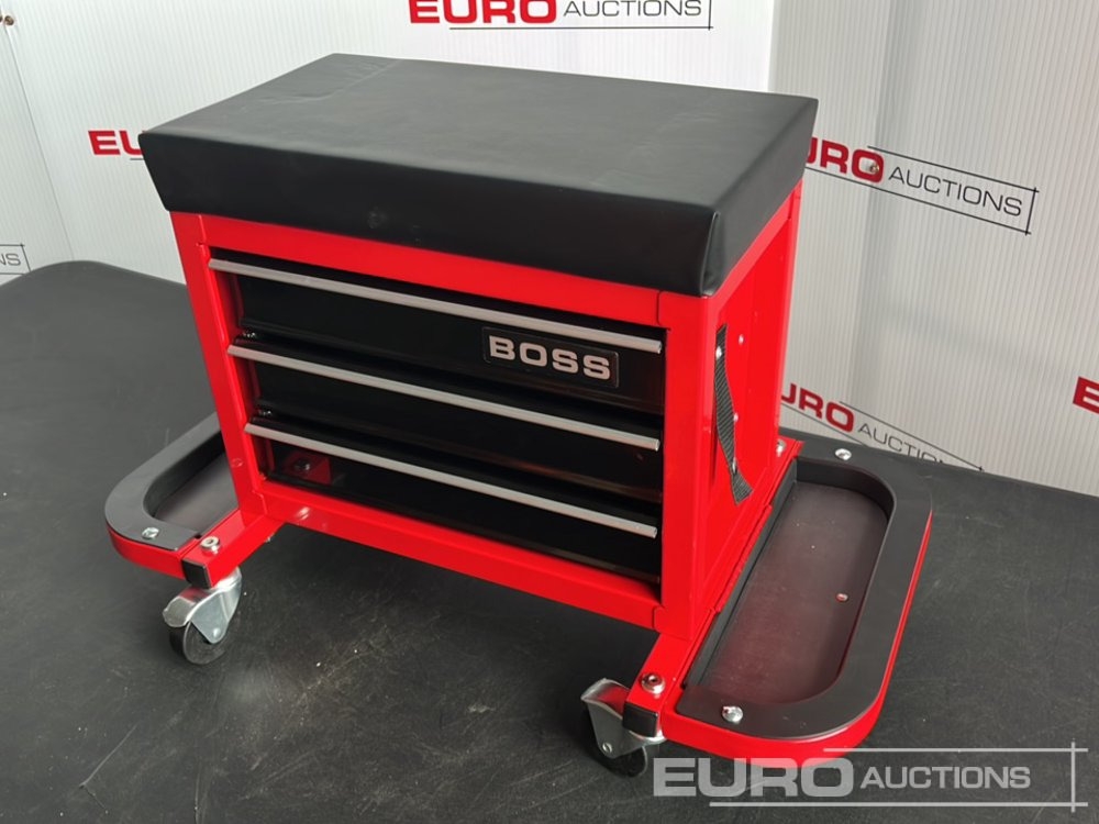 Unused Boss Wheeled Stool Tool Box, 3 Drawers, Magnetic Trays - معدات الورش: صور 3 Unused Boss Wheeled Stool Tool Box, 3 Drawers, Magnetic Trays - معدات الورش: صور 3