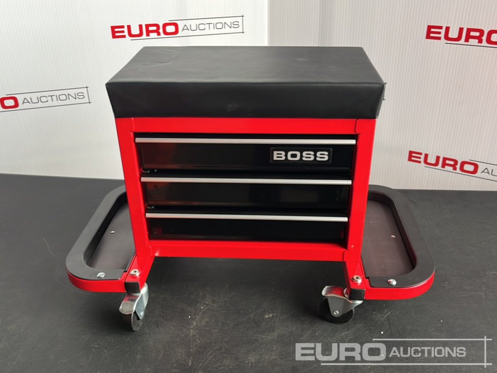 Unused Boss Wheeled Stool Tool Box, 3 Drawers, Magnetic Trays - معدات الورش: صور 2 Unused Boss Wheeled Stool Tool Box, 3 Drawers, Magnetic Trays - معدات الورش: صور 2