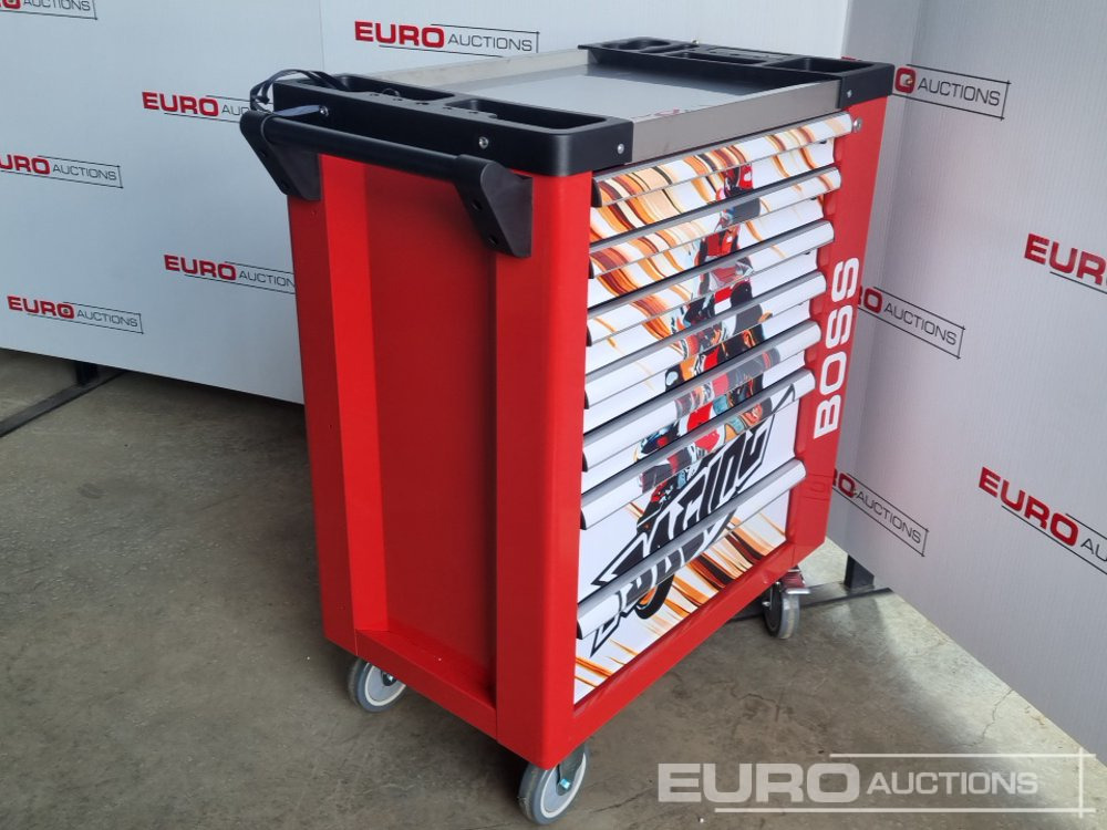 معدات الورش Unused Boss Wheeled Tool Cart with 258pc Tools (Red): صور 7