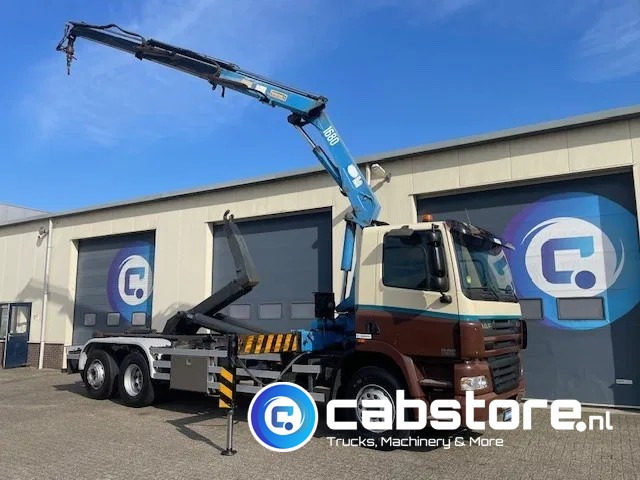 DAF CF 85.340 6X2 Euro 3 - Haakarm containersystem - Hooklift - Abrollkipper - Year 2004 - HMF 1680-K2 Crane - Grua - Ladekran - Autolaadkraan - شاحنة ذات الخطاف, شاحنة كرين: صور 1 DAF CF 85.340 6X2 Euro 3 - Haakarm containersystem - Hooklift - Abrollkipper - Year 2004 - HMF 1680-K2 Crane - Grua - Ladekran - Autolaadkraan - شاحنة ذات الخطاف, شاحنة كرين: صور 1
