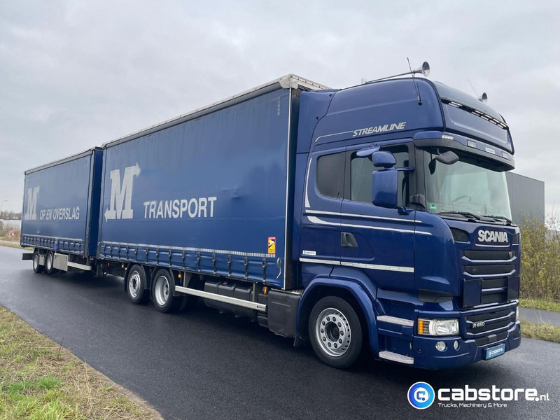 Scania R450 LB6X2MLB Euro 6 - Bouwjaar 2016 - Topline - Doorlaad-volume combi+ Wecon Middenas aanhangwagen - Good condition - شاحنة ستارة: صور 1 Scania R450 LB6X2MLB Euro 6 - Bouwjaar 2016 - Topline - Doorlaad-volume combi+ Wecon Middenas aanhangwagen - Good condition - شاحنة ستارة: صور 1
