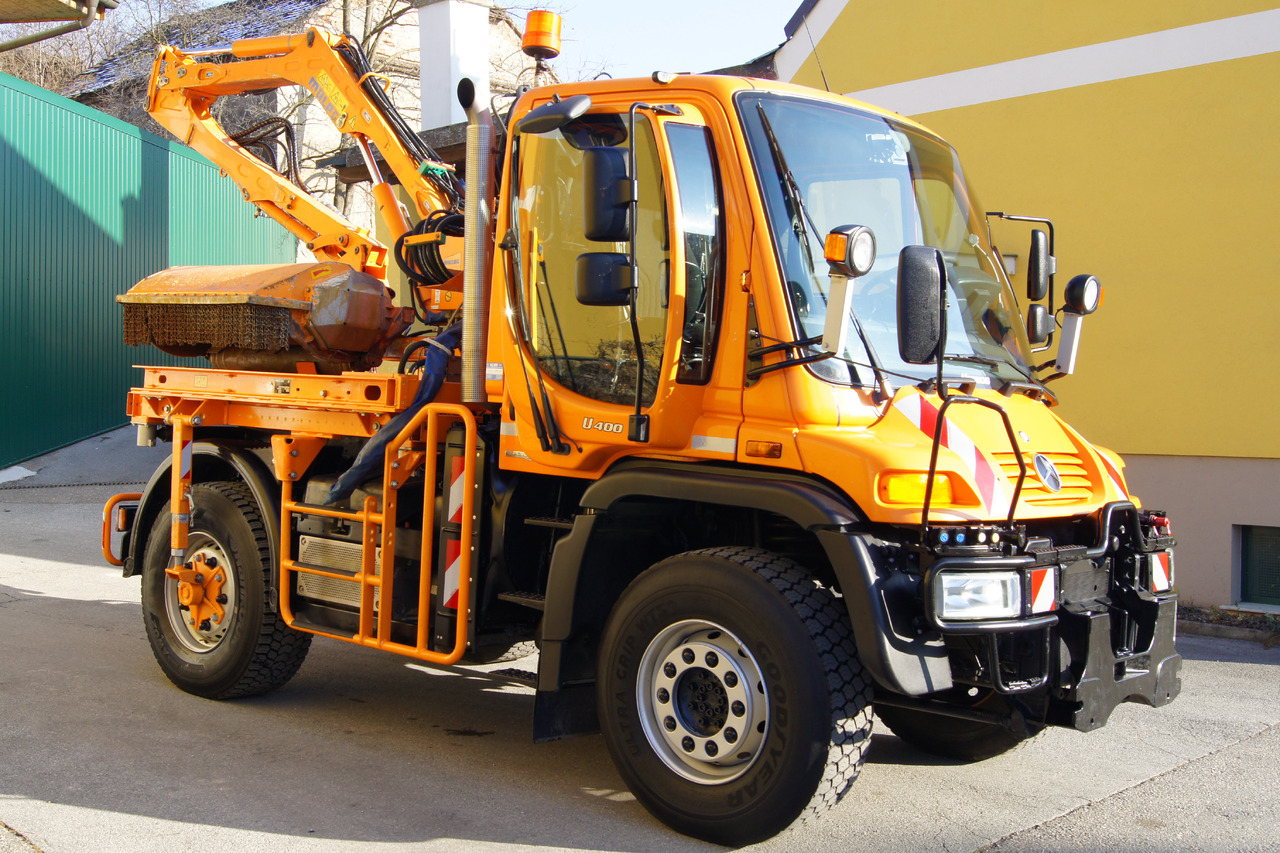 قلابات UNIMOG Unimog U 400/Hydrostat/Mähtür +MULAG MHU 800: صور 7