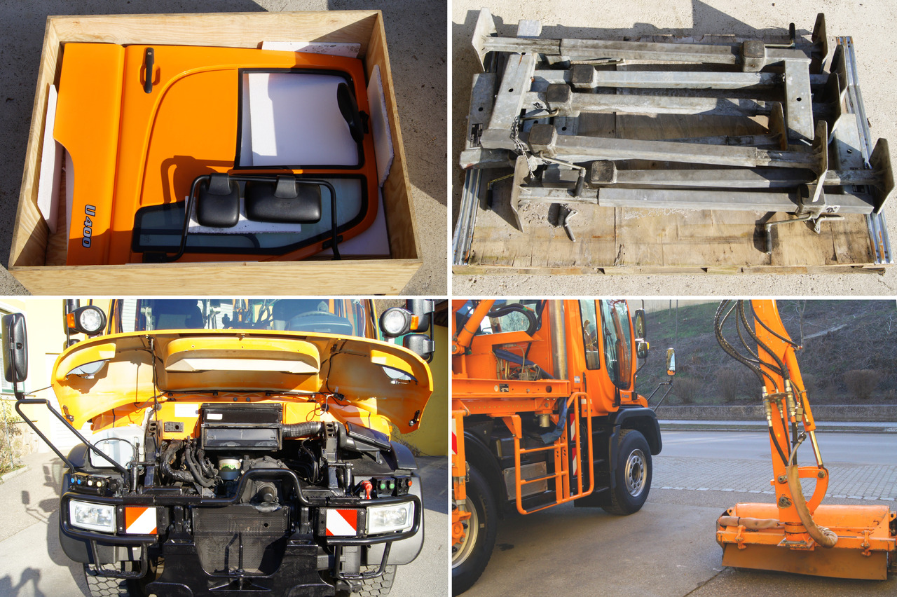 قلابات UNIMOG Unimog U 400/Hydrostat/Mähtür +MULAG MHU 800: صور 11