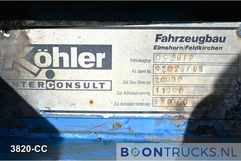 شاحنات الحاويات / جسم علوي قابل للتغيير نصف مقطورة KOHLER CS 20/2 CHASSIS | 20ft * STEEL SUSPENSION * SAF DRUM: صور 17