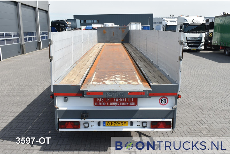 نصف مقطورة مسطحة Pacton P3-001 STEENTRAILER | 2x STUURAS * ALU BORDEN * NL TRAILER: صور 7