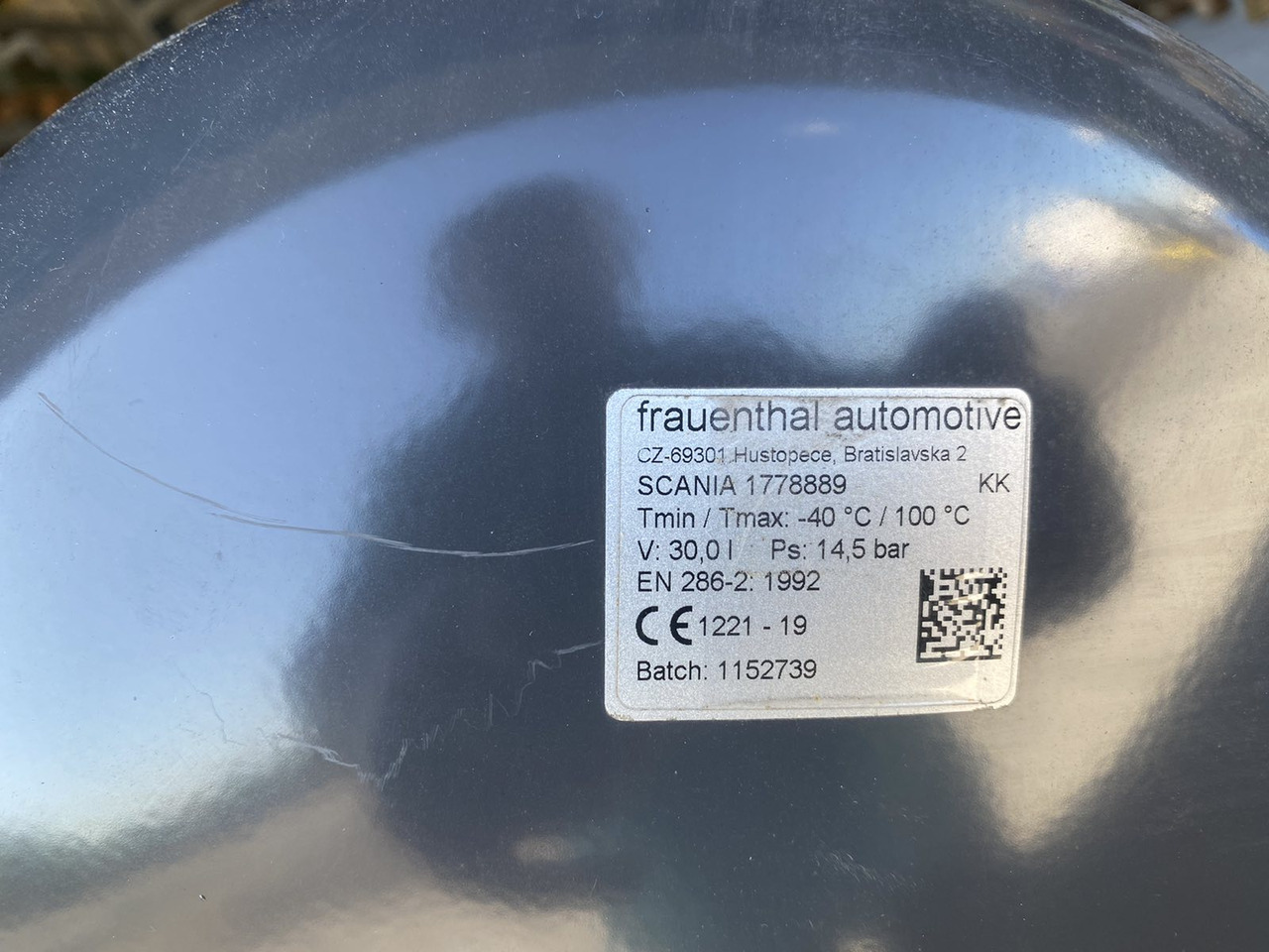 SCANIA COMPRESSED AIR TANK 1778889 - أجزاء الفرامل - شاحنة: صور 2 SCANIA COMPRESSED AIR TANK 1778889 - أجزاء الفرامل - شاحنة: صور 2