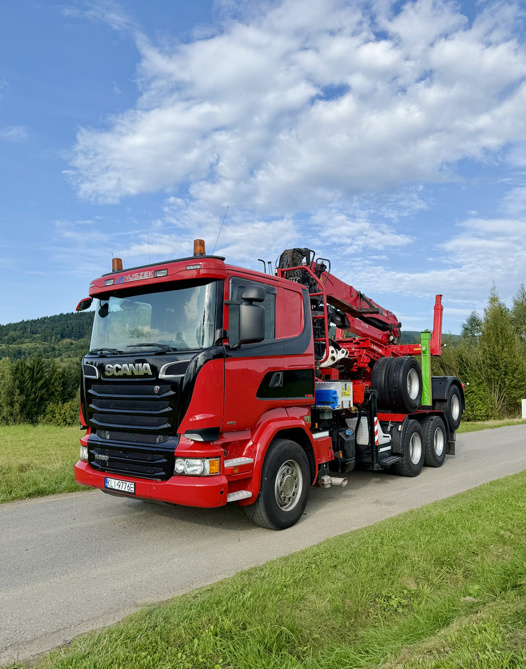 SCANIA R580 - شاحنة قطع الأشجار, شاحنة كرين: صور 1 SCANIA R580 - شاحنة قطع الأشجار, شاحنة كرين: صور 1