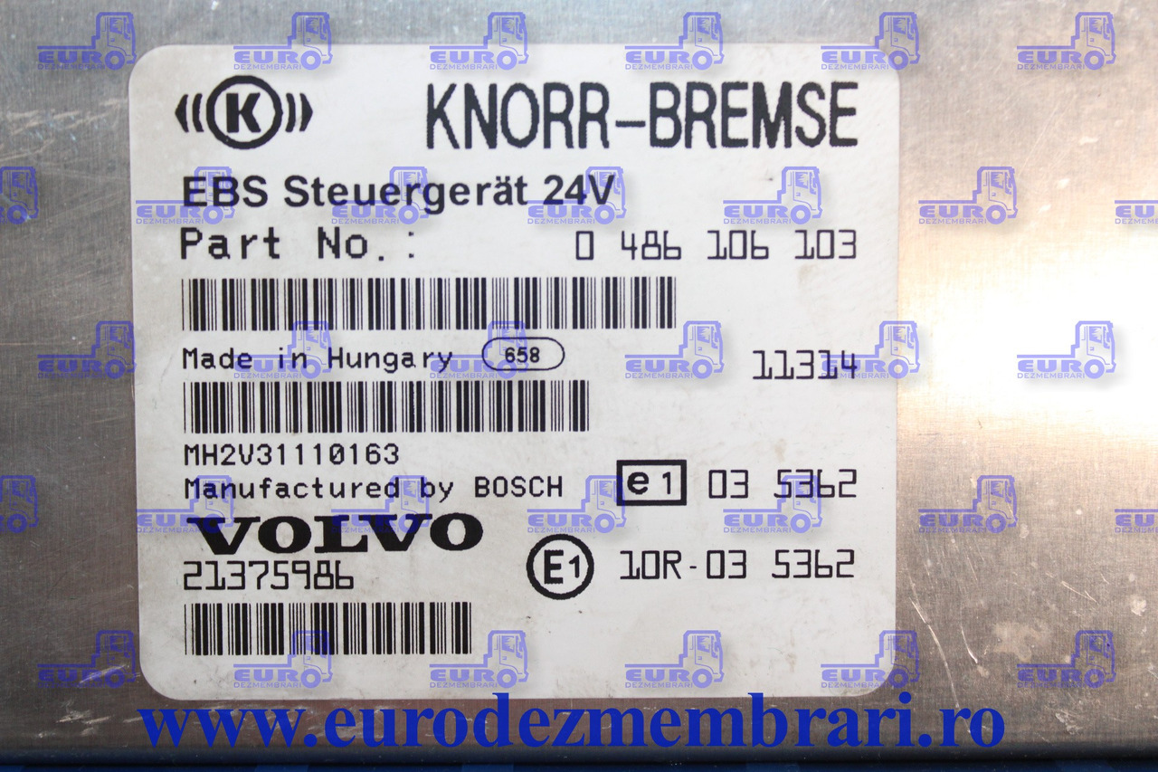 CALCULATOR EBS VOLVO 21375986 - كتلة التحكم - شاحنة: صور 3 CALCULATOR EBS VOLVO 21375986 - كتلة التحكم - شاحنة: صور 3