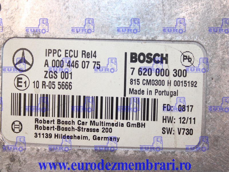 CALCULATOR IPPC REL4 MERCEDES ACTROS MP4 A0004460775, 7620000300 - كتلة التحكم - شاحنة: صور 3 CALCULATOR IPPC REL4 MERCEDES ACTROS MP4 A0004460775, 7620000300 - كتلة التحكم - شاحنة: صور 3