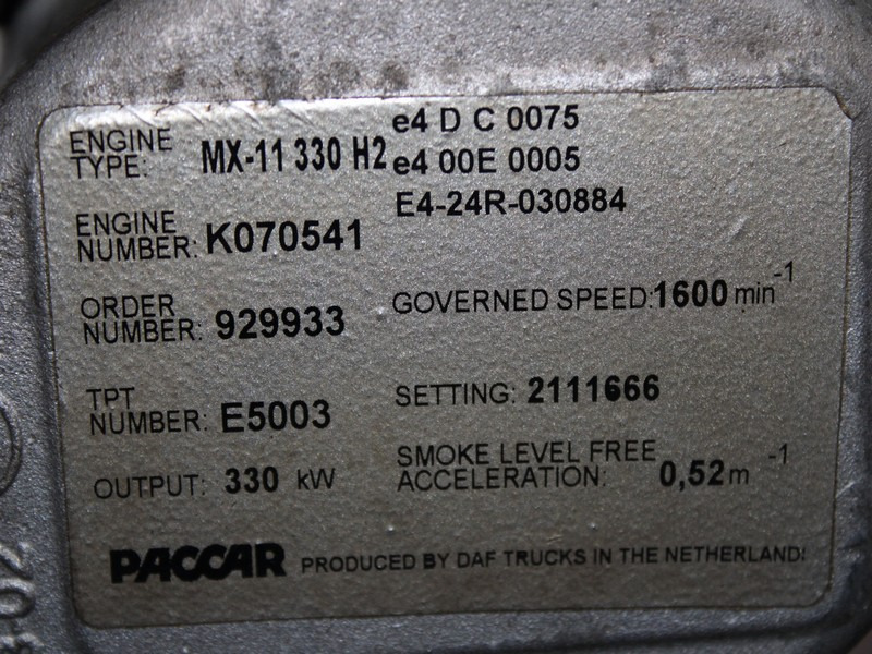 MOTOR DAF MX-11 330 H2 450CP EURO 6 2111666 - المحرك - شاحنة: صور 5 MOTOR DAF MX-11 330 H2 450CP EURO 6 2111666 - المحرك - شاحنة: صور 5