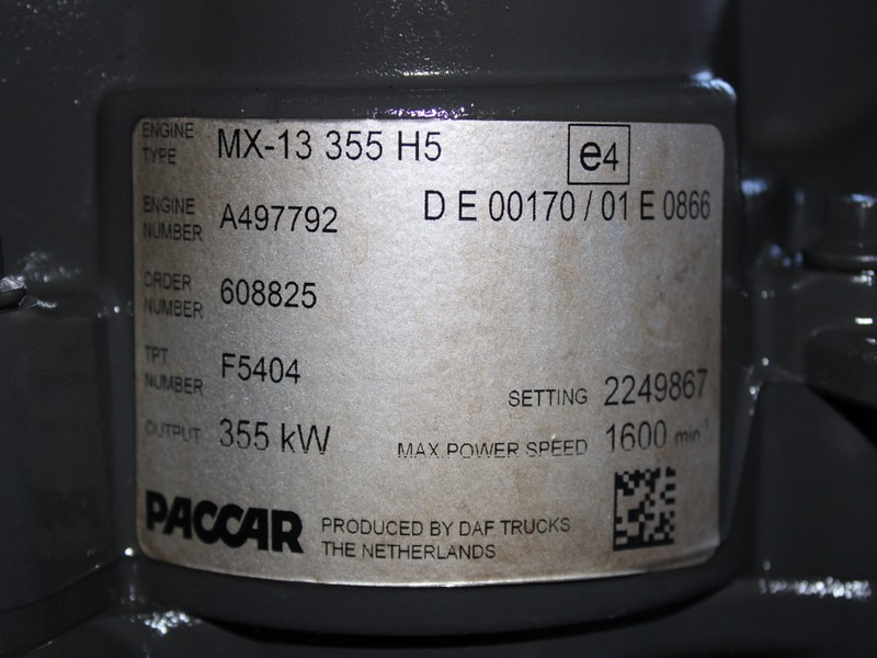 MOTOR DAF XF XG MX-13 355 H5 EURO 6 480CP 2249867 - المحرك - شاحنة: صور 5 MOTOR DAF XF XG MX-13 355 H5 EURO 6 480CP 2249867 - المحرك - شاحنة: صور 5