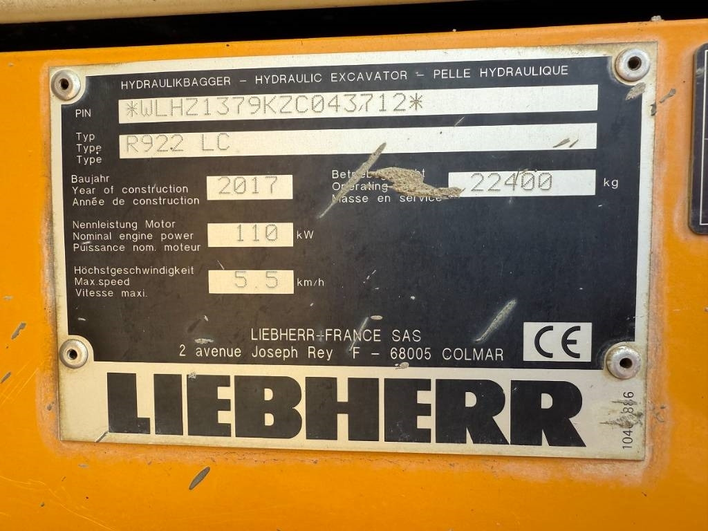 Liebherr R 922 LC - حفارات زحافة: صور 2 Liebherr R 922 LC - حفارات زحافة: صور 2