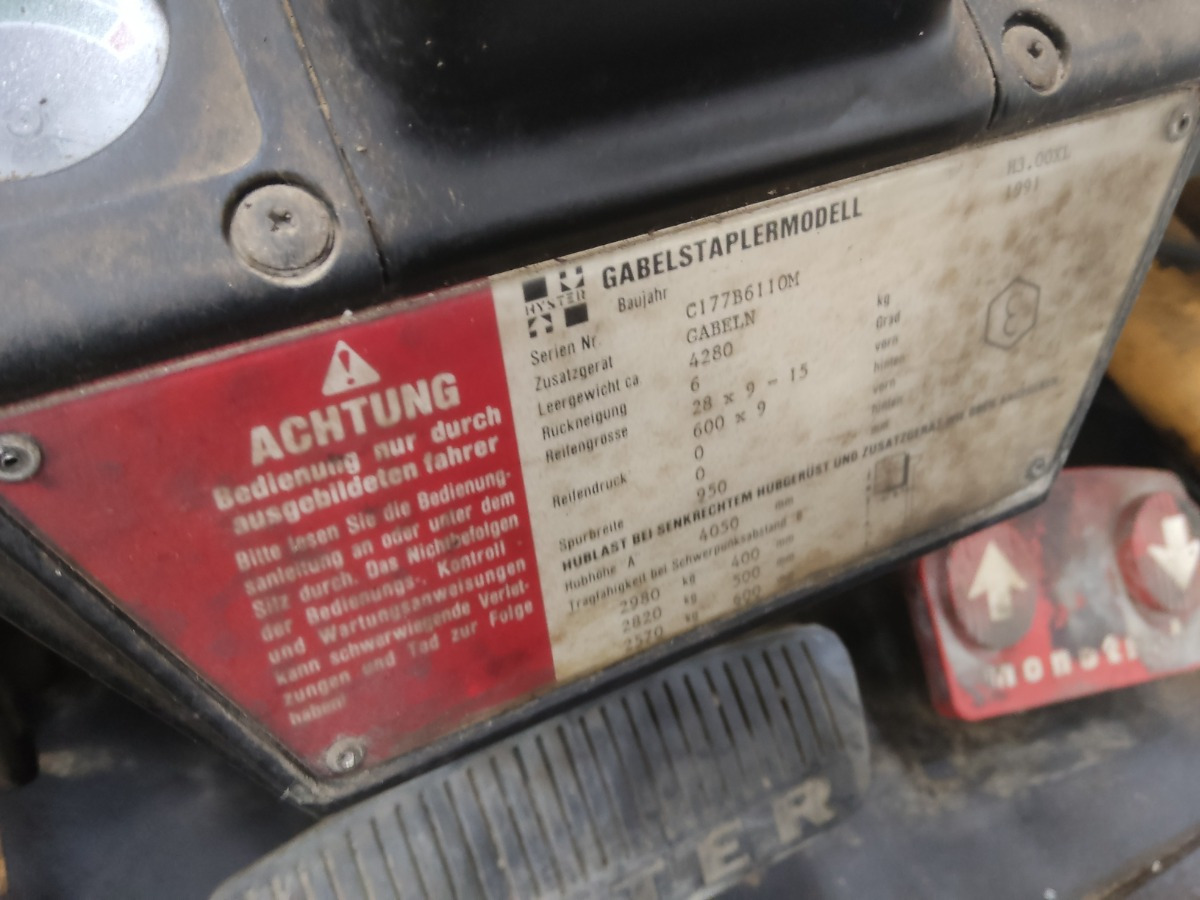 Hyster H3.00XL - رافعة شوكية ديزل: صور 5 Hyster H3.00XL - رافعة شوكية ديزل: صور 5